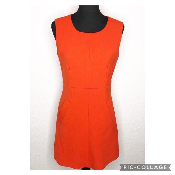 Diane Von Furstenberg Dresses & Skirts - Diane von Furstenberg Carpreena orange red sleeveless sheath dress size 8